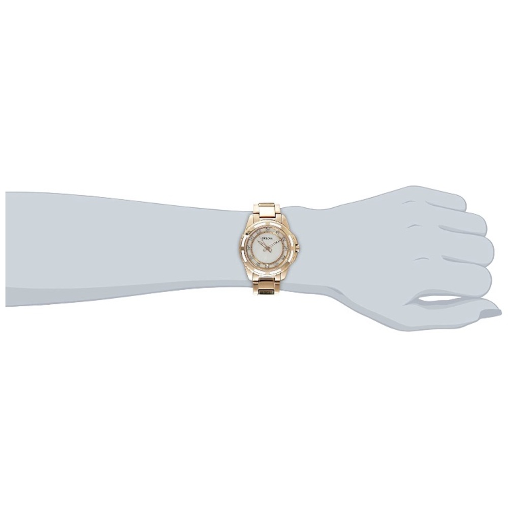 Bulova Classic Diamonds Rose Gold Ladies Watch - Picture 10 of 10